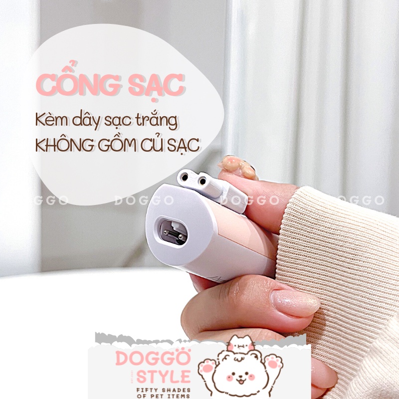 Tông Đơ Cạo Bàn Chân, Khoé Mắt Và Tai Có Đèn Led Cho Thú Cưng Cổng Sạc Usb