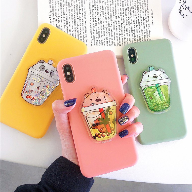 Ốp điện thoại TPU mềm gấu hoạt hình cho Samsung Galaxy A6 A8 Plus A7 A9 J4 J6 Plus J8 2018 A750 J3 J5 J7 Pro J2 Prime