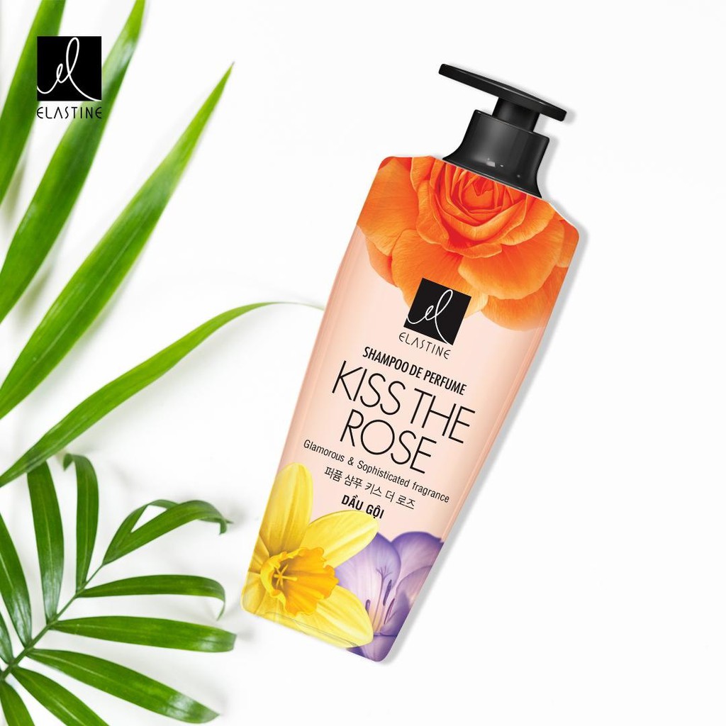 Dầu Gội - Dầu Xả Nước Hoa Elastine Double Rich - Kiss The Rose 600ml