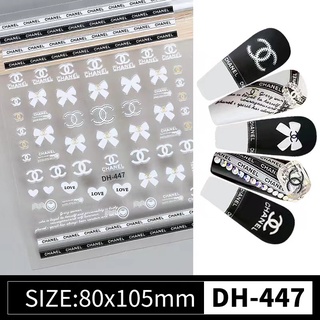 sticker 3d dán móng thương hiệu hot mới trang trí móng