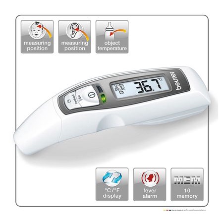 Nhiệt kế hồng ngoại BEURER FT65 |  Đo nhanh , chính xác trong 1 giây - Tích hợp 6 tính năng trong 1 - Bảo hành 24 Tháng