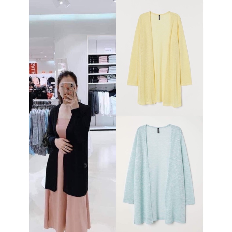 Áo khoác len mỏng Hm