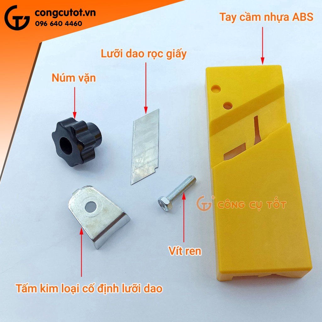 Dao gọt chỉ và bào cạnh gỗ kèm 20 lưỡi dự phòng