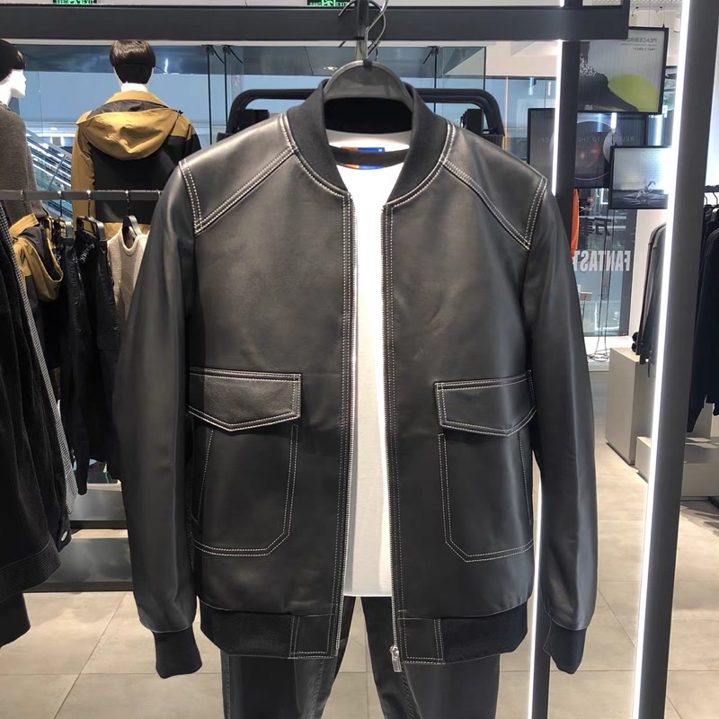 Áo khoác Da cho nam, áo khoác Bomber thời trang sang trọng luxury loại 1