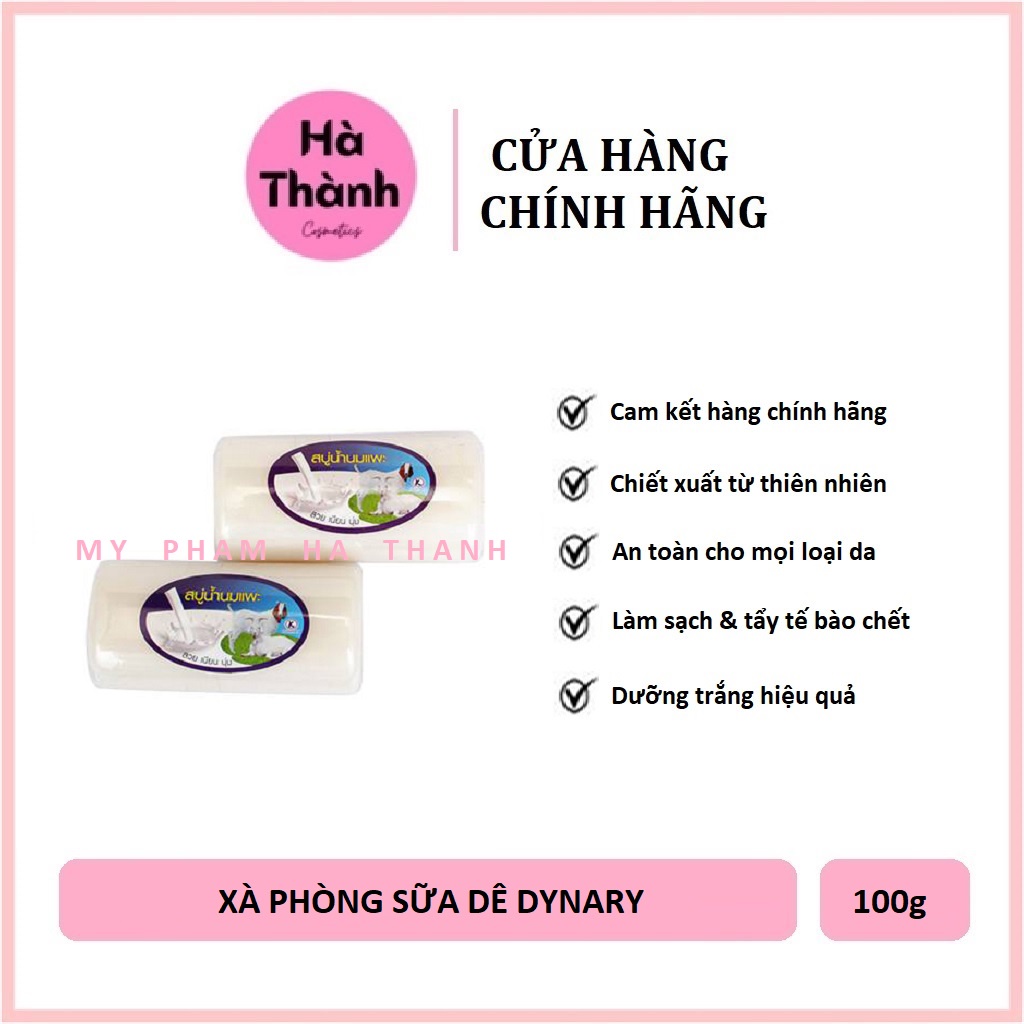 Xà phòng sữa dê Dynary Thái Lan 100g hàng chính hãng, siêu thơm giữ ẩm cho da -HT205