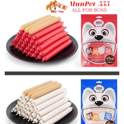 Xúc xích cho chó mèo hỗn hợp các vị cá và gà gói 500gr /1 gói 30 cái