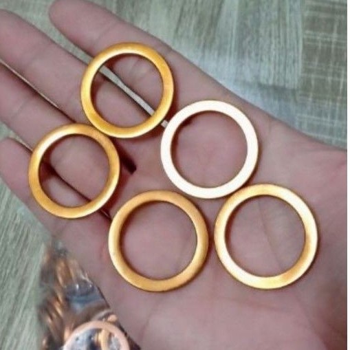 5 ron đệm bắt cổ pô bằng đồng cho xe máy honda ,yamaha...