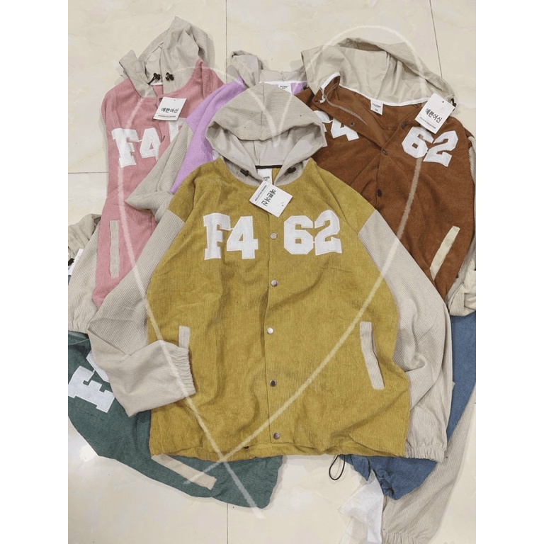 Áo Khoác Bomber Nhung Tăm Nan Nữ Form Rộng Cực Xịn Hot