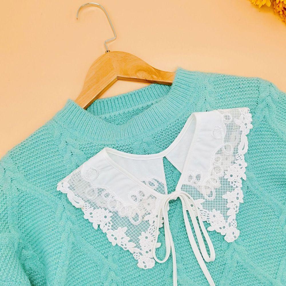 Cổ Áo Ren Rời Cổ Bẻ Thời Trang Nữ