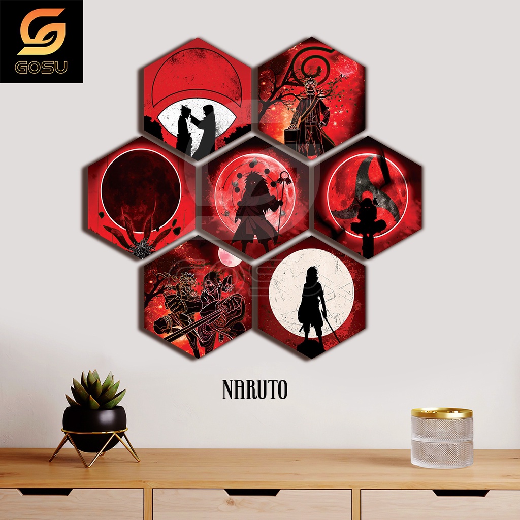 Set 7 Tranh anime dán tường chất liệu Fomex Phủ Tráng Gương dày 5mm, Chủ đề One Piece, Naruto, Marvel...Tranh decor