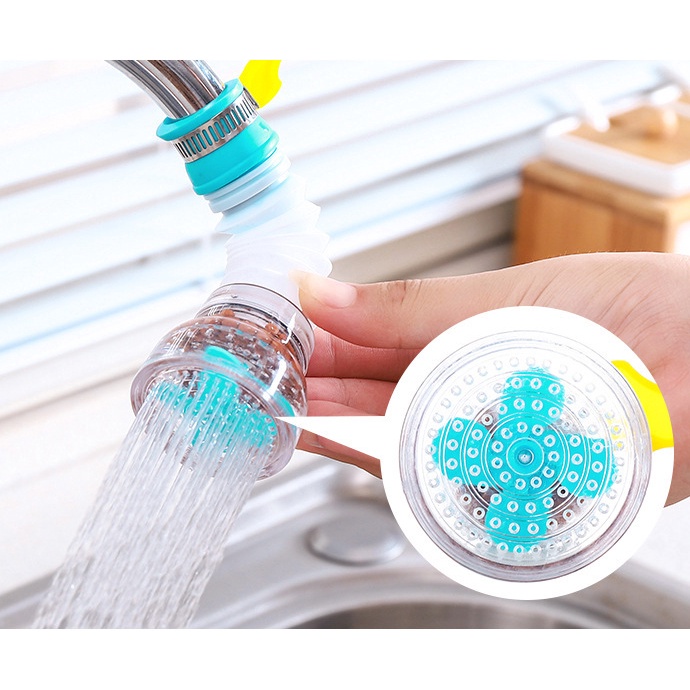 Đầu vòi nước rửa bát tăng áp xoay 360 độ thông minh chống bắn nước