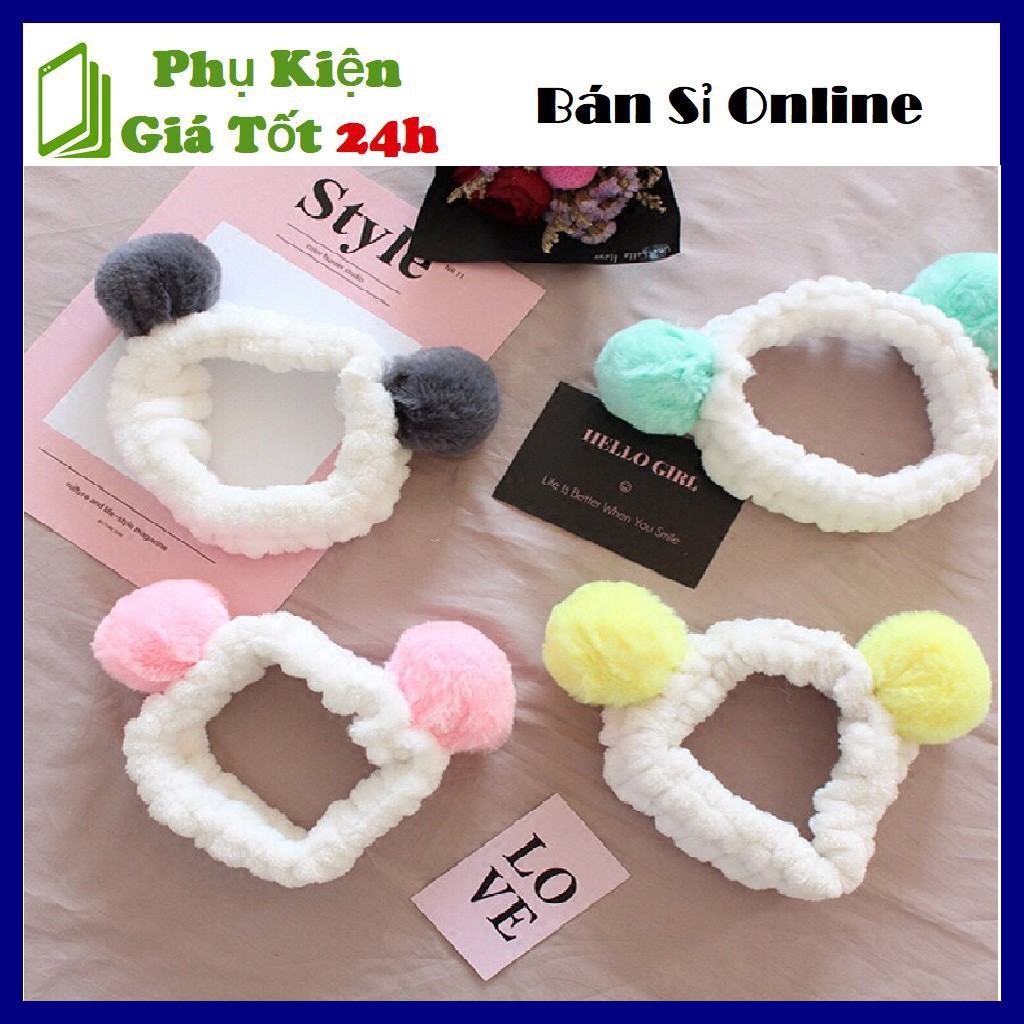 Bờm tóc băng đô nữ nhiều màu màu hình tai gấu hot trend mới nhất xinh xắn cho các nàng [