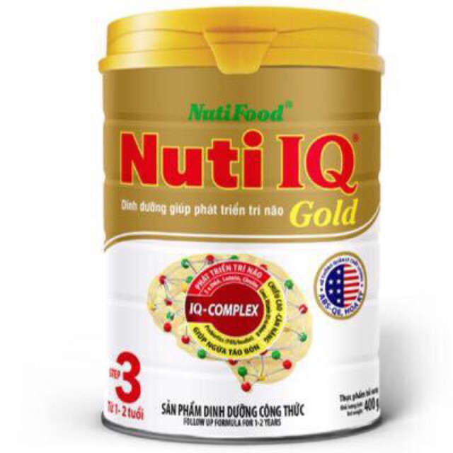 Sữa nuti IQ gold step 3 900g date:2021