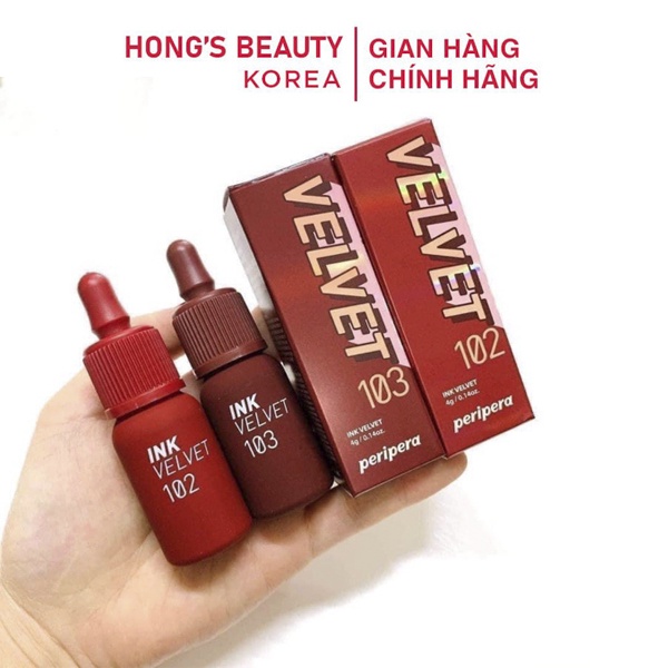 (MÀU MỚI) Son Peripera Ink Vel.vet Tint chất son kem lì, mẫu mới màu siêu đẹp (màu 23) - HONG'S BEAUTY