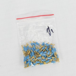 Khóa link ma ní cao su câu cá (màu xanh) - bịch 15pcs