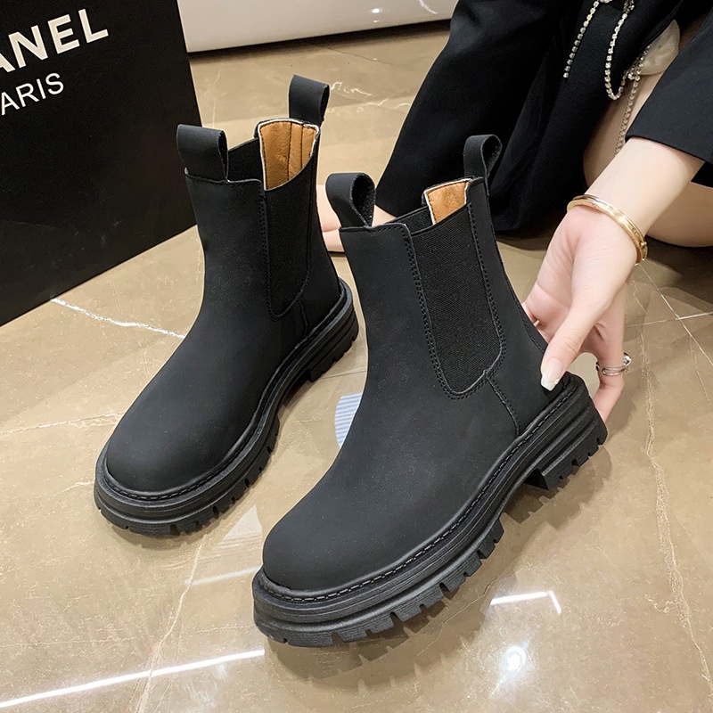 Giày Bốt martin Đế Dày Chống Mòn Phong Cách Anh Quốc Cá Tính Cho Nữ