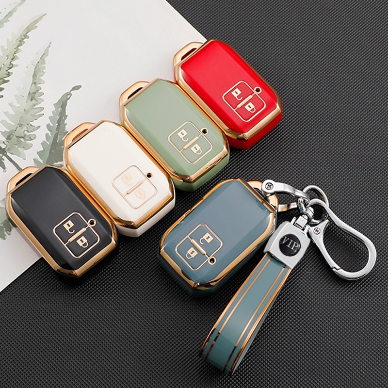 Vỏ Bảo Vệ Chìa Khóa Điều Khiển Từ Xa 2 Nút Bằng TPU Mềm Dành Cho Xe Hơi Suzuki Swift Wagon R Monopoly