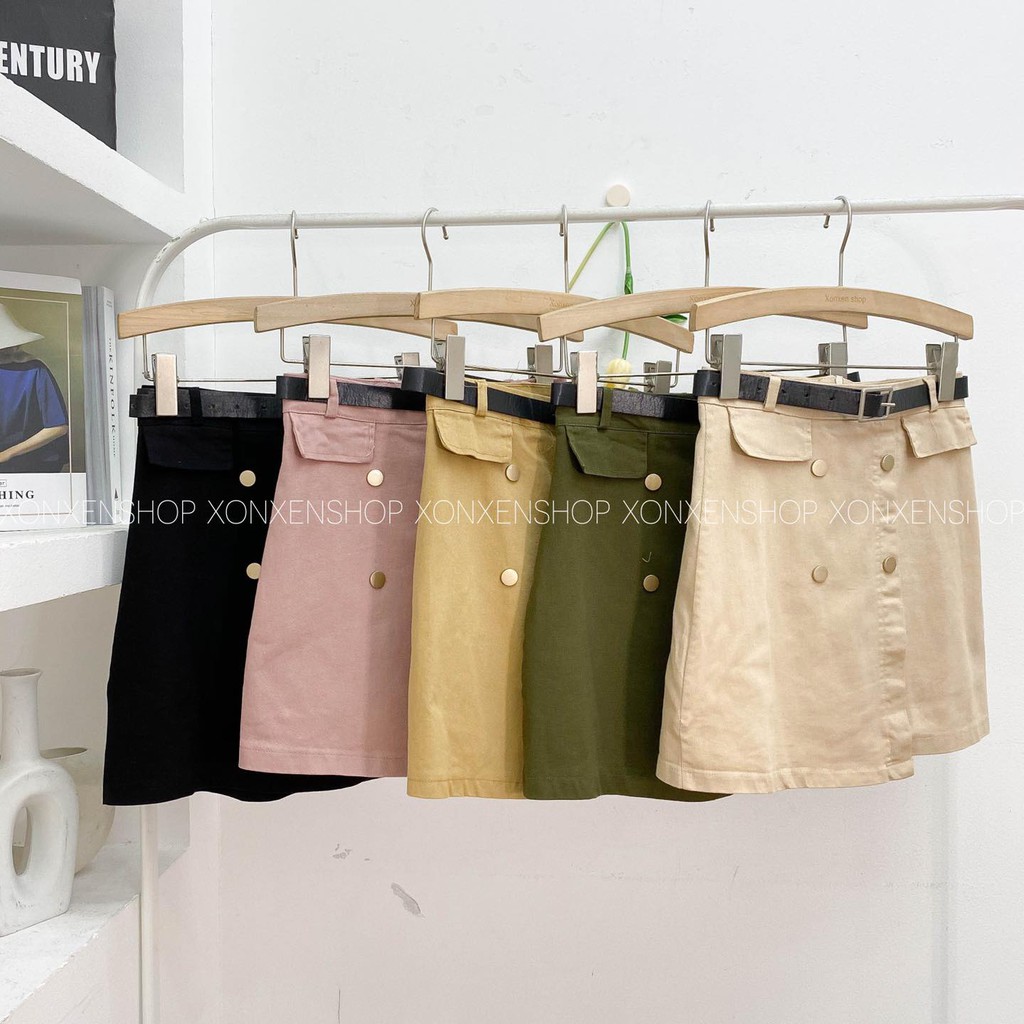 Chân váy chữ A dáng ngắn Xonxen shop chất vải kaki size s m, mã 362 | BigBuy360 - bigbuy360.vn