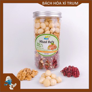 M9 - Mix 3 hạt dinh dưỡng đã tách vỏ, ăn liền (hạt macca úc, hạt óc chó đỏ, hạt óc chó vàng)