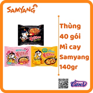 ( Bán sỉ ) Thùng 40 gói Mì cay Samyang 140gr (3 loại)