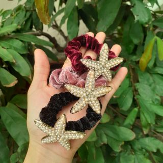 Cột tóc nhung hình sao biển(Ảnh thật)