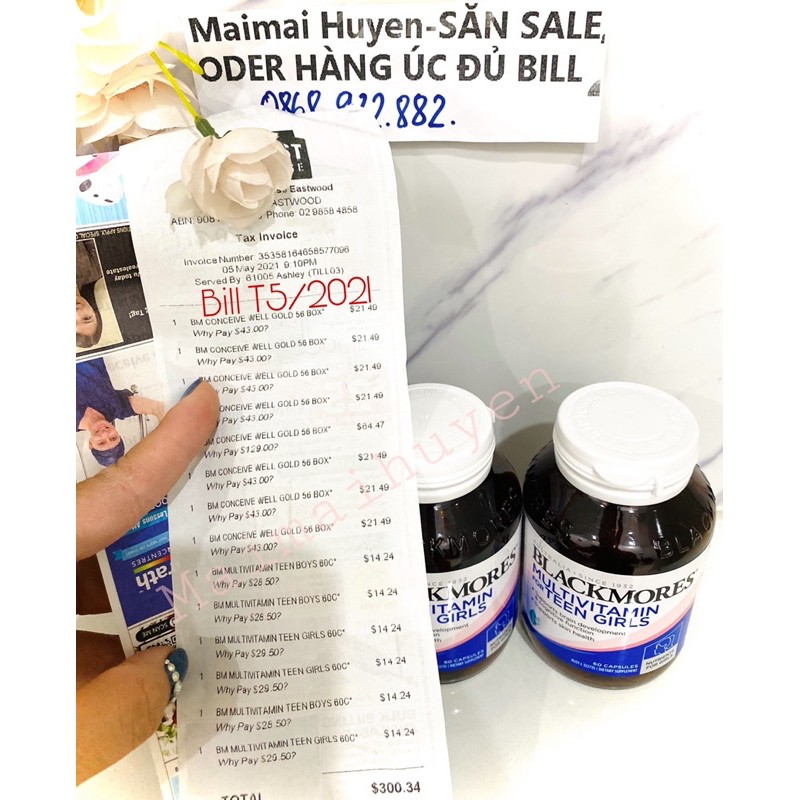 (Đủ Bill) Vitamin Tổng hợp cho tuổi Teen Nữ Blackmore | Thế Giới Skin Care