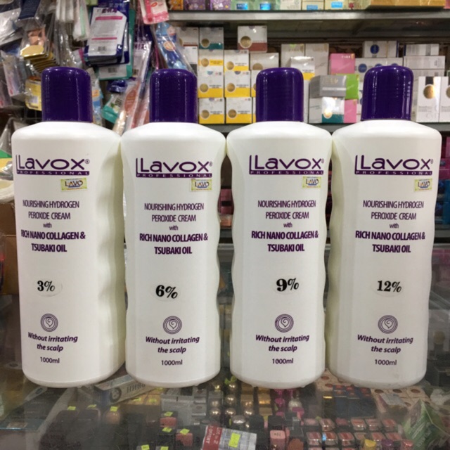 Oxy siêu dưỡng Lavox giàu Tsubaki Oil &amp; Nano Collagen 1000ml (3%, 6%, 9%, 12%)