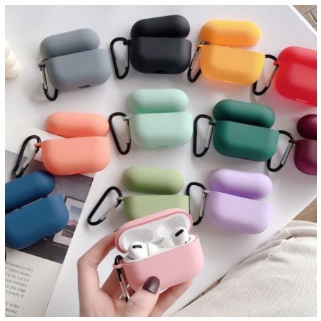 11 màu thời trang Case airpod   Vỏ Bao silicon dẻo trơn đựng tai nghe không dây