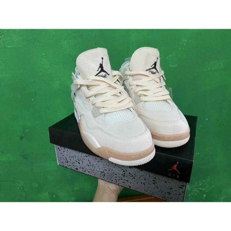𝐓Ế𝐓 (SALE SỐC_ẢNH THẬT_FULL BOX) Giày thể thao sneaker air Jordan 4 IV Retro Sail AJ4 Basketball Shoes ^ g