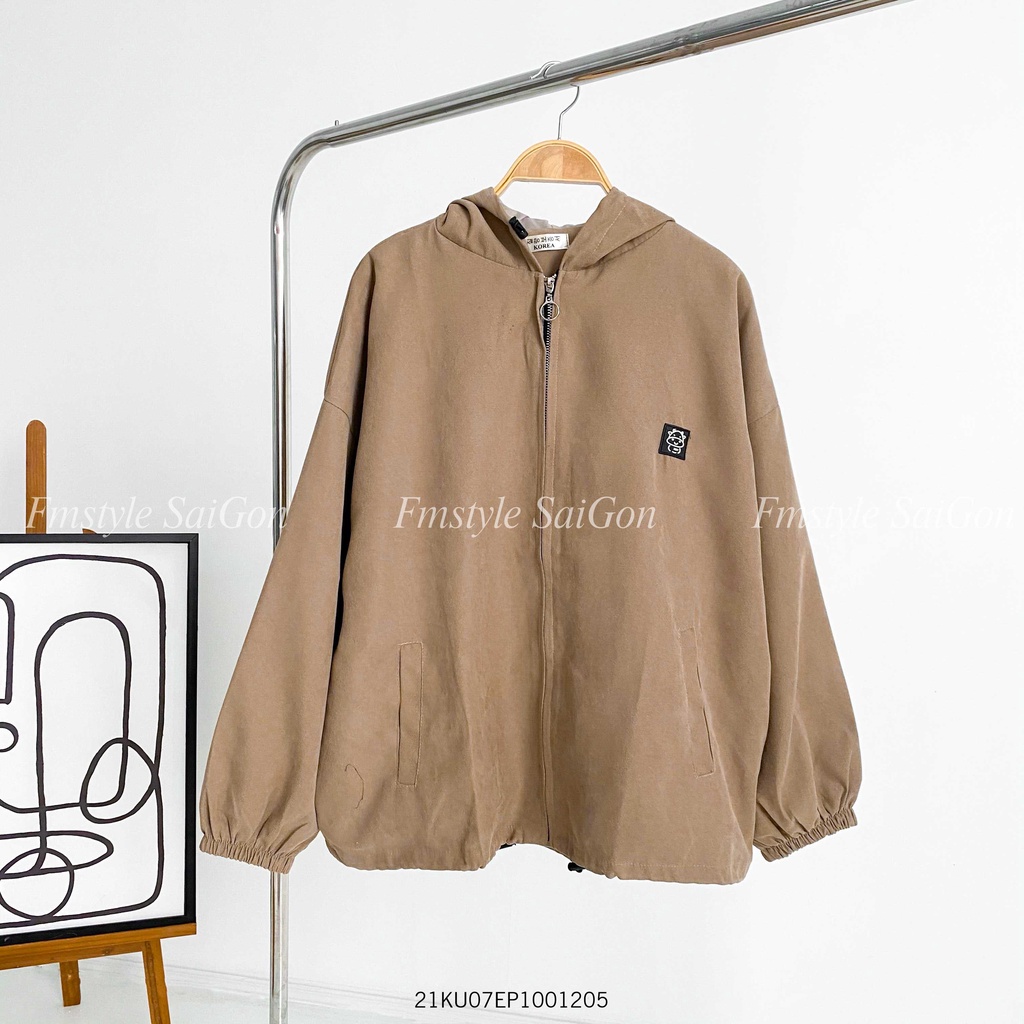 Áo khoác Hoodie rút gấu bò sữa ulzzang unisex thời trang tránh gió VM STYLE 21KU07EP1001