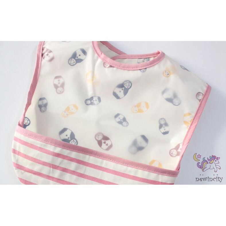 Yếm Ăn Chống Thấm Nước Họa Tiết Hoạt Hình Đáng Yêu Xinh Xắn Cho Các Bé