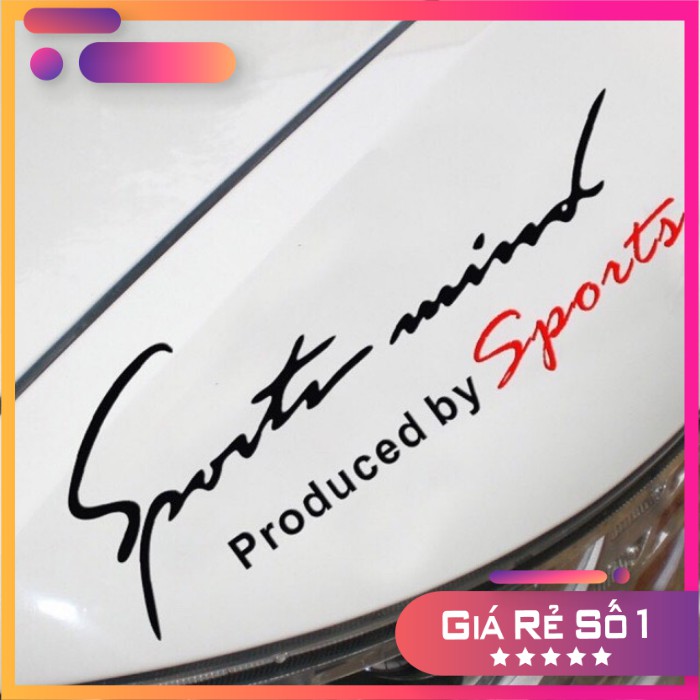 Tem decal dán xe Sport Mind nhiều màu dành cho mọi loại xe (ảnh hàng thật)