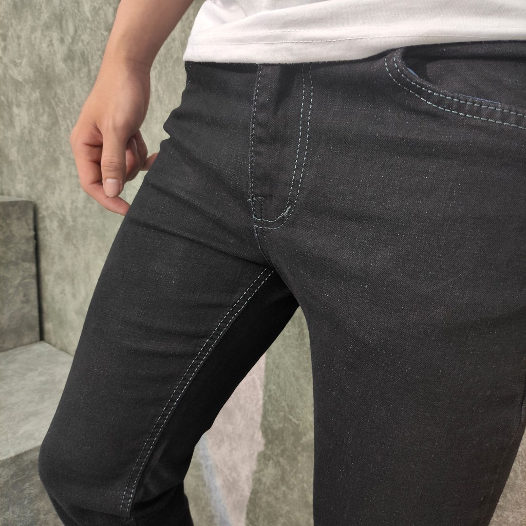 [FREESHIP] Quần jean nam đen trơn vải co giãn bền đẹp TL98 | BigBuy360 - bigbuy360.vn