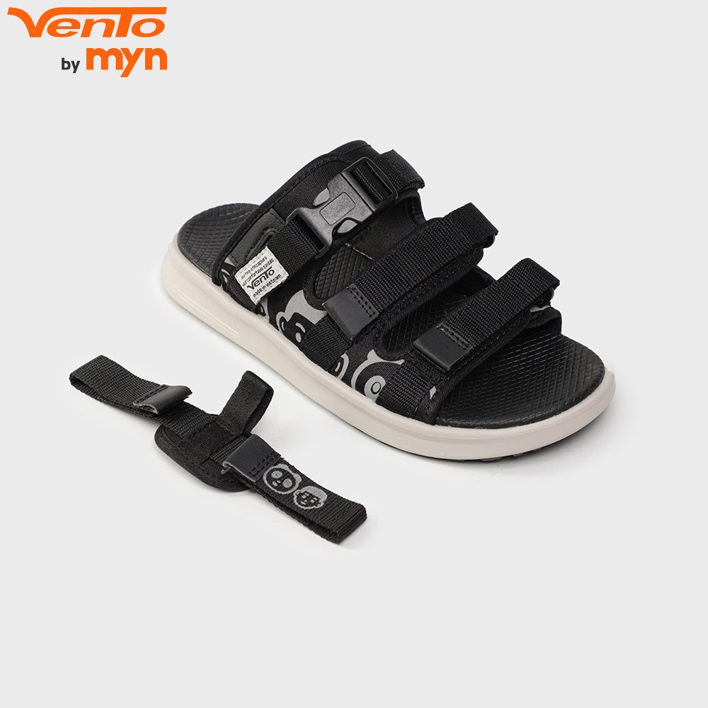 Giày Sandal Vento 2020 NB80 Màu Đen Đế IP chống xẹp lún Quai sau có thể tháo rời