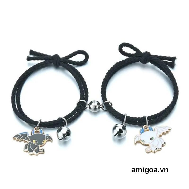 ✨✨Vòng Tay Cặp Đôi Nam Châm Màu Đen Và Trắng Thu Hút Nhau