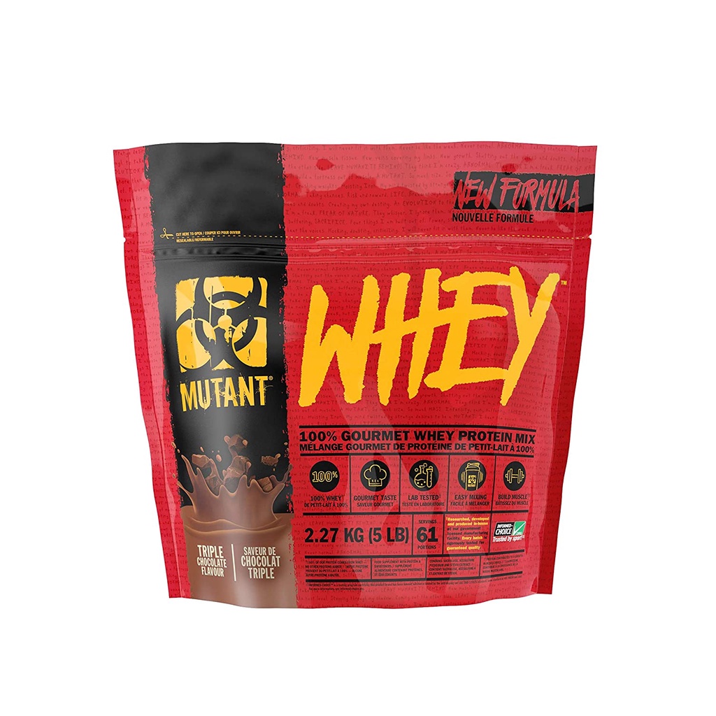 Mutant Whey Bổ Sung Protein Giúp Tăng Cơ Giảm Mỡ Cho Người Tập Thể Hình 5lbs (2.27kg)