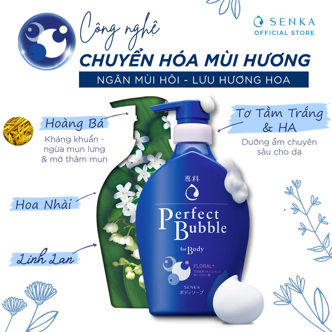 Sữa tắm dưỡng ẩm hương hoa tươi mát Senka Perfect Bubble for Body Floral Plus n 500ml_13729