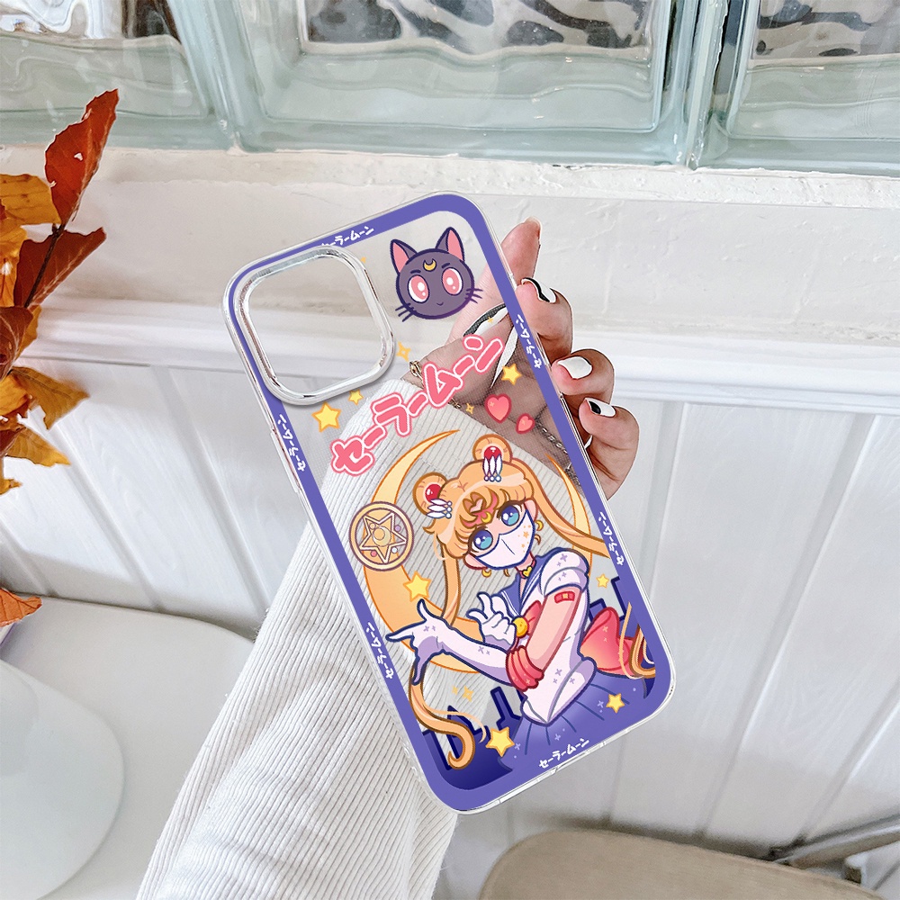 Sailor Moon Ốp Điện Thoại Họa Tiết Thủy Thủ Mặt Trăng Cho iPhone 11 12 13 pro max XS X XR XSMax 7 8 6 6s plus 5 4 SE 2020