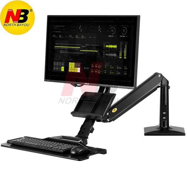 Giá Treo Màn Hình Máy Tính Kèm Mâm Để Bàn Phím  - Dùng cho màn hình từ 19"-35" NB -FC35