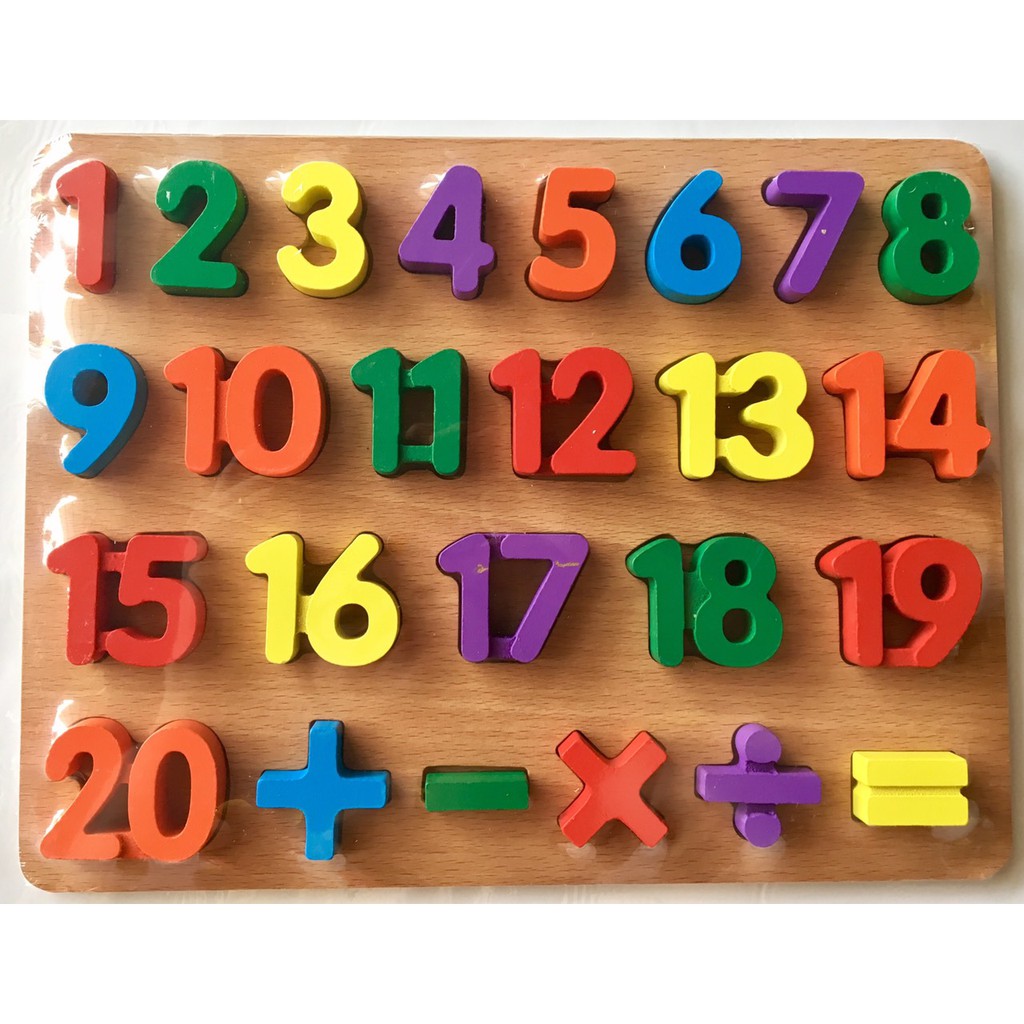 Combo bảng chữ và số nổi hàng Việt Nam cao cấp 20x30 cm cho bé