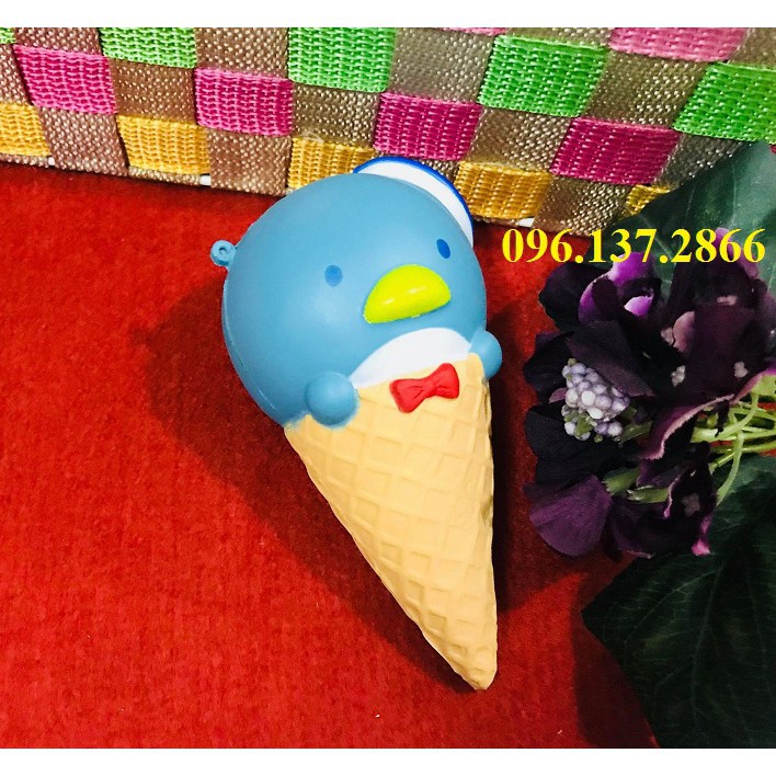  ( ốc vịt) SQUISHY kem Ốc quế vịt xanh - đáng yêu hết cỡ   ( thegioidochoi127 )  LMS3461