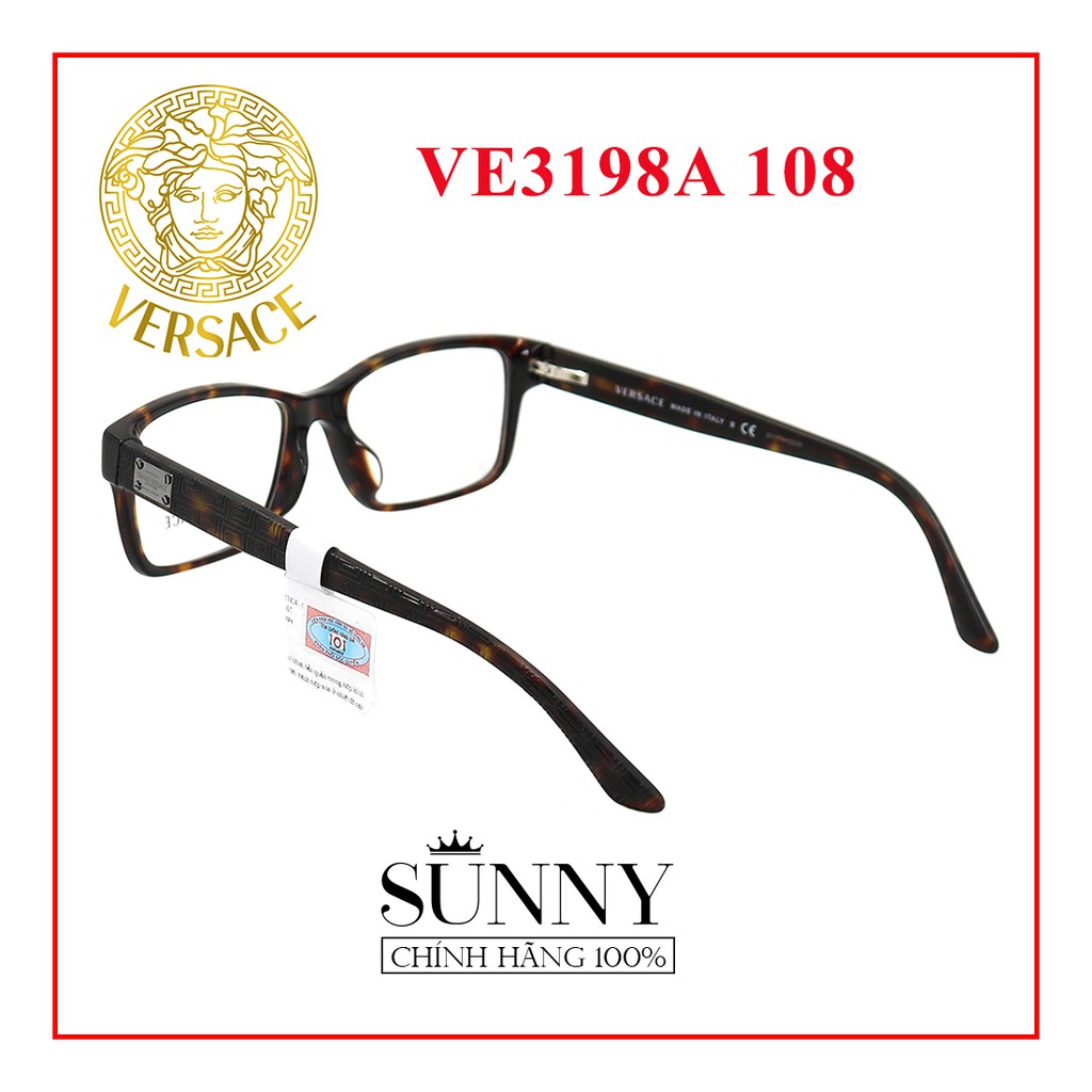 Gọng kính chính hãng Versace VE3198A 108 màu sắc thời trang, thiết kế dễ đeo bảo vệ mắt