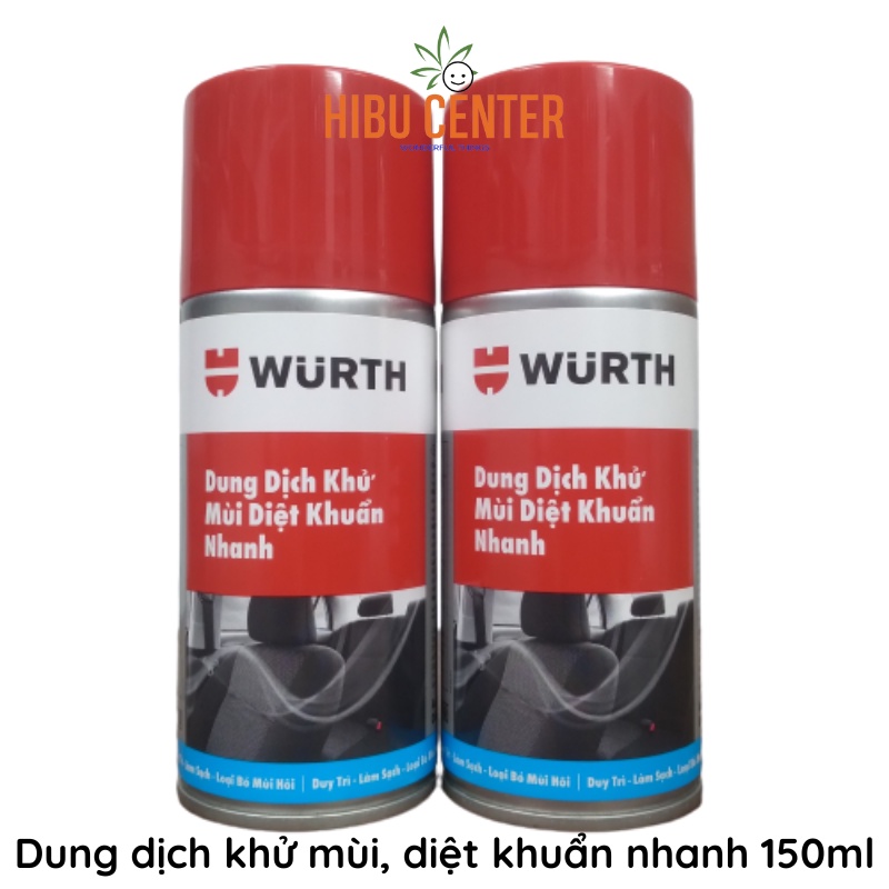 Dung dịch khử mùi diệt khuẩn nhanh, duy trì, làm sạch, loại bỏ mùi hôi WURTH 150ml 0893764158 - HIBUCENTER