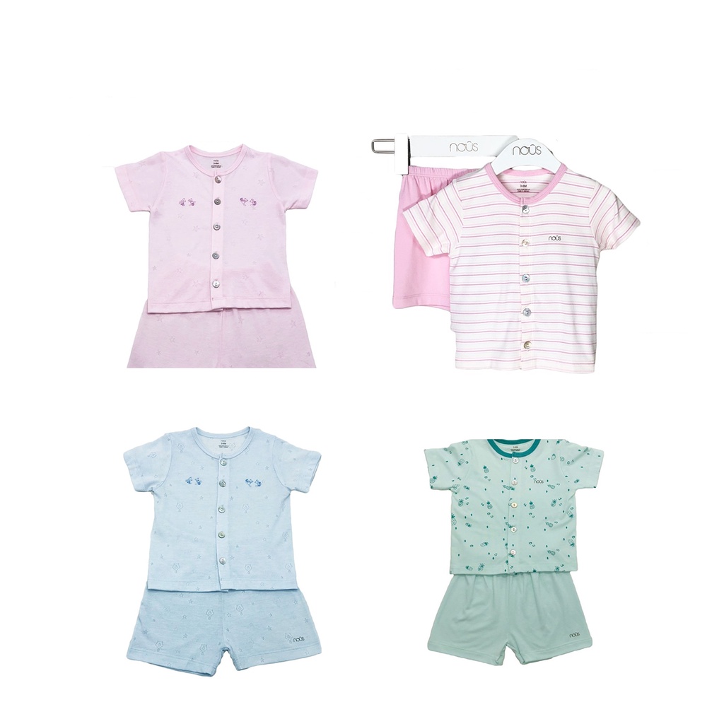 Bộ Quần Áo Trẻ Em Nous Cài Thẳng Cộc Chất Vải Nu Petit , Nu Doux Size 3-6M, 6-9M,