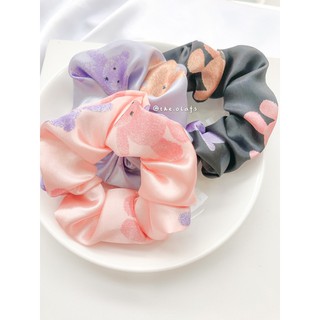 Dây buộc tóc Scrunchies gấu lụa xinh yêu