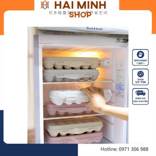 Hộp - Khay Nhựa Đựng Trứng 12 Quả Có Nắp Chống Đổ