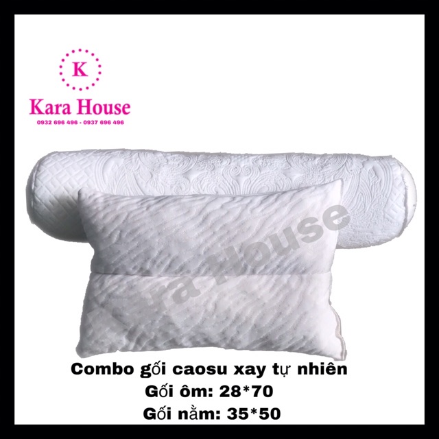 Gối ôm cao su xay tự nhiên 28*70- Kara House