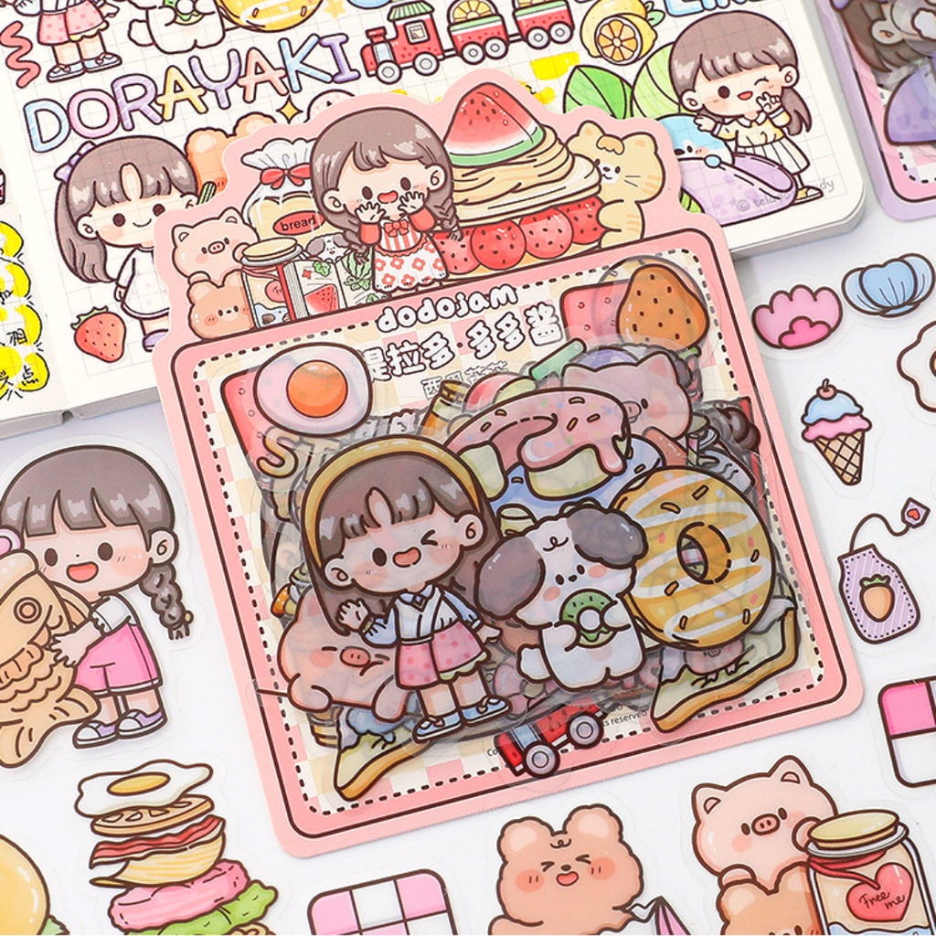 Sticker Dán Trang Trí Sổ Tay Hình Hoạt Hình Đáng Yêu