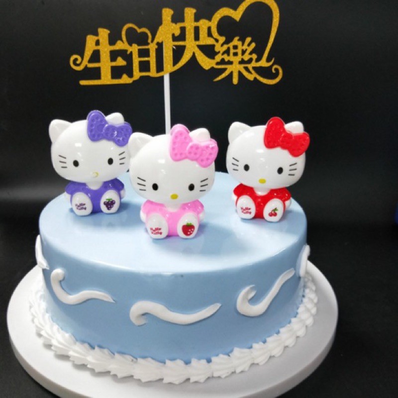 Bộ 3 con mèo kitty trang trí bánh kem,đồ chơi cho bé, toppercake