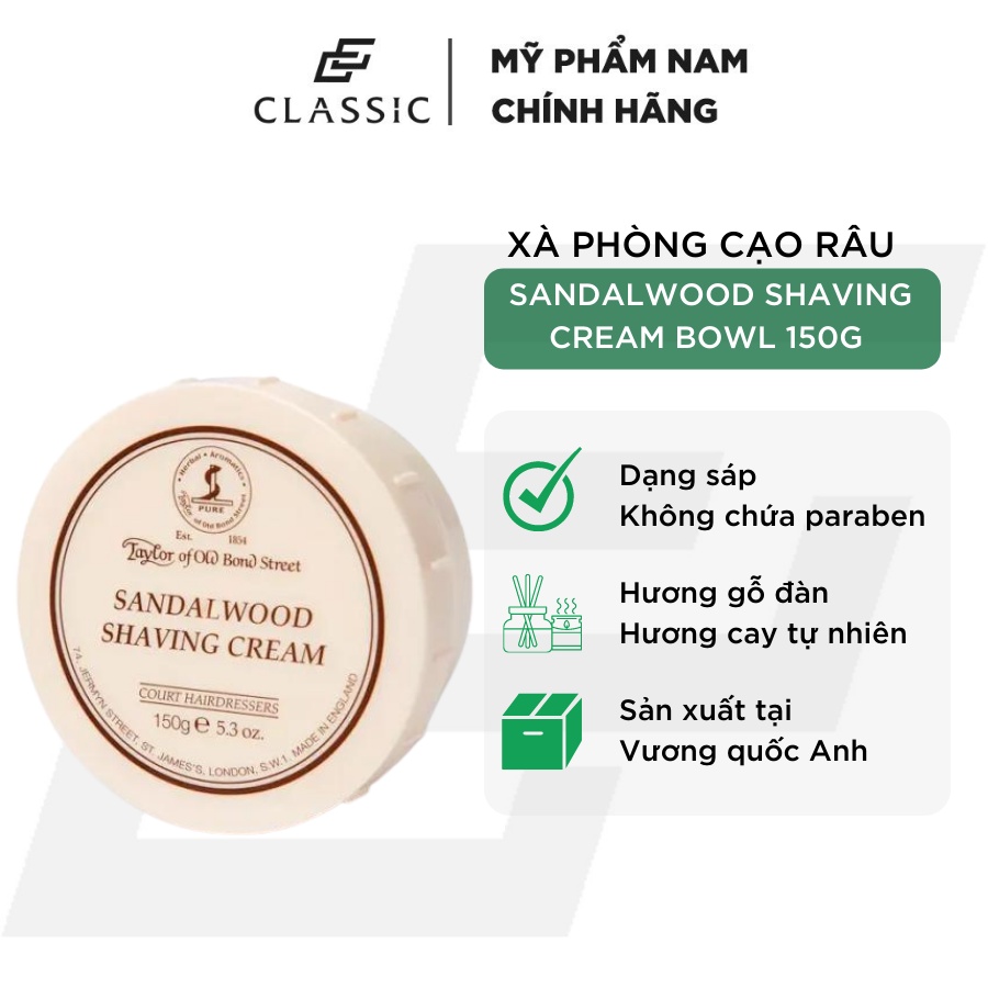 Xà Phòng Cạo Râu Taylor of Old Bond Street Shaving Cream Bowl 150g